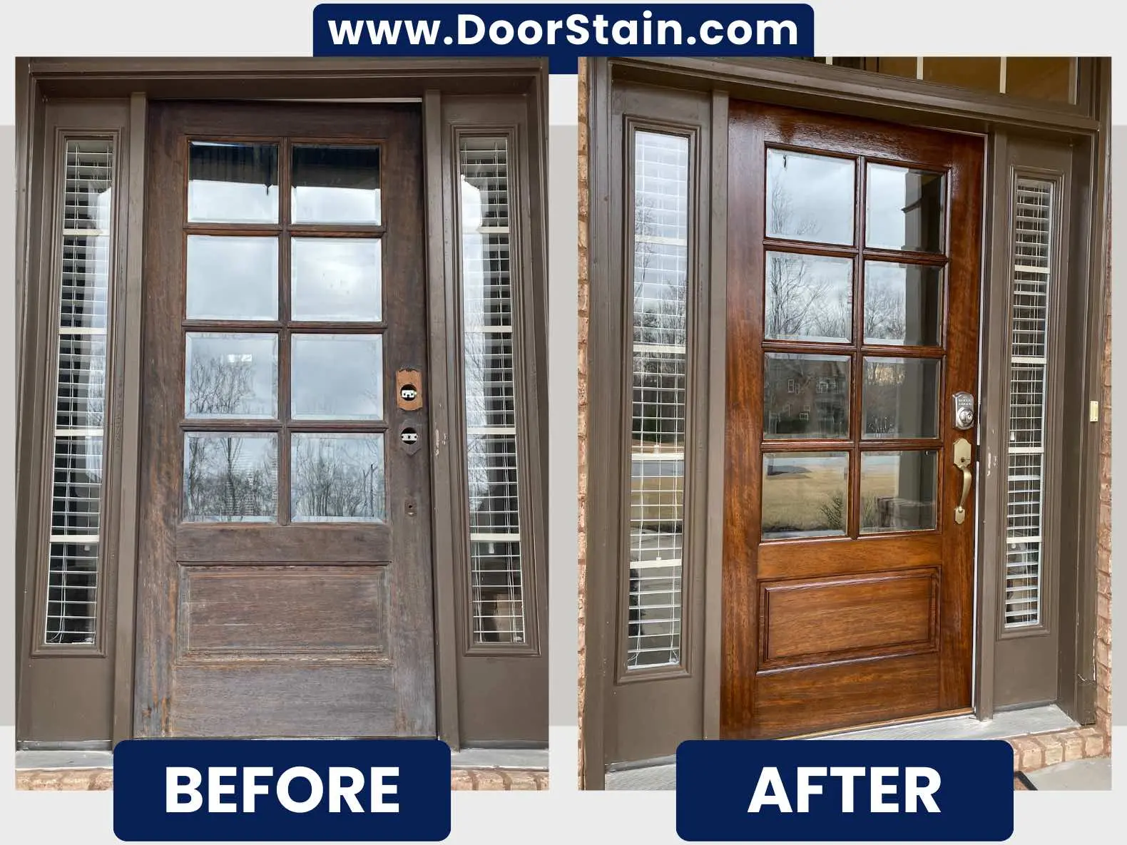 DoorStain Before After Double Door 112