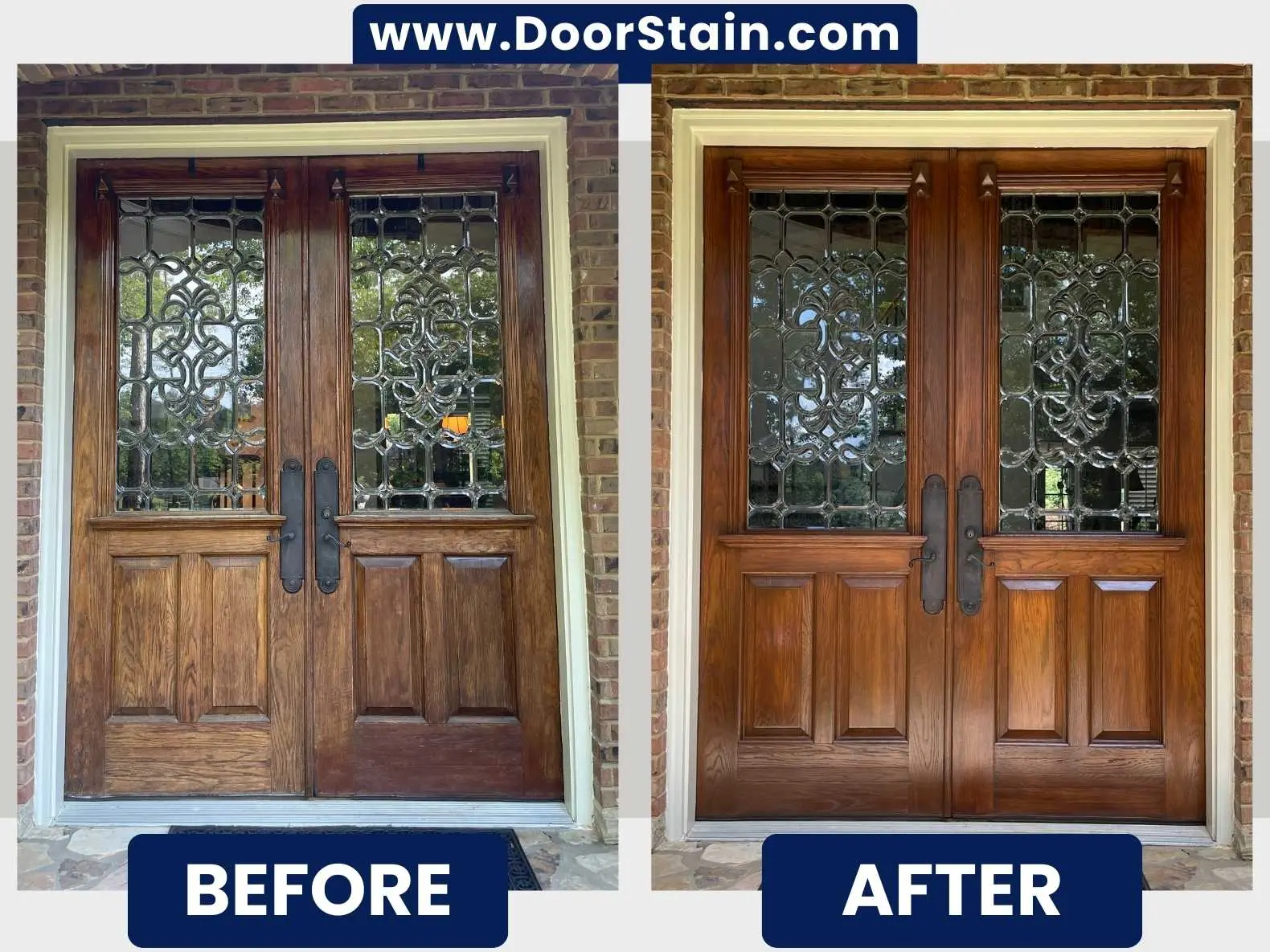 DoorStain Before After Double Door 113