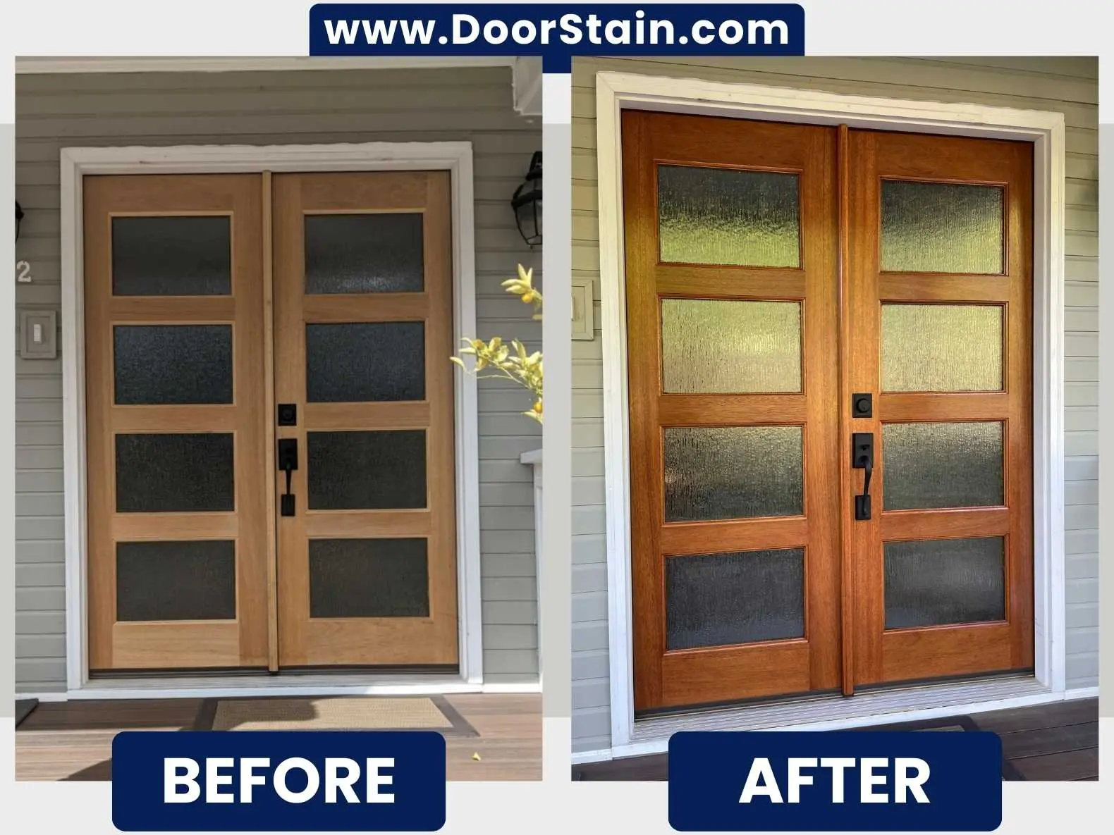 DoorStain Before After Double Door 115