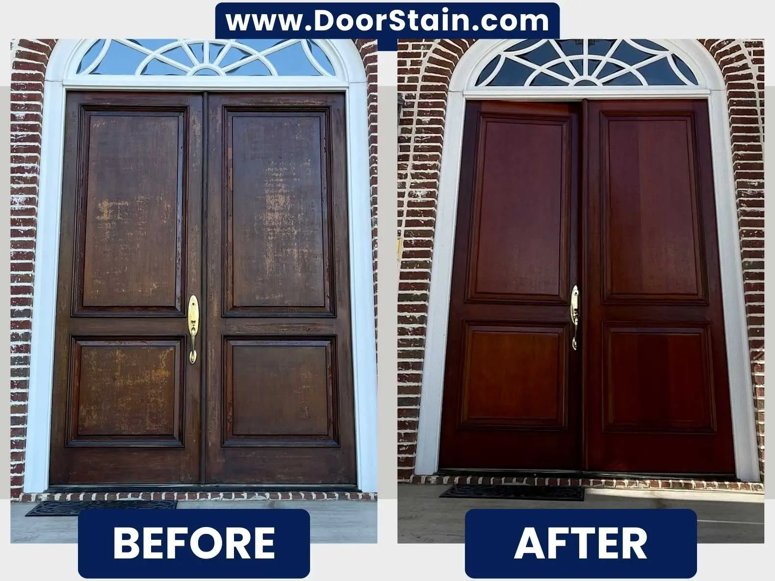 DoorStain Before After Double Door 117