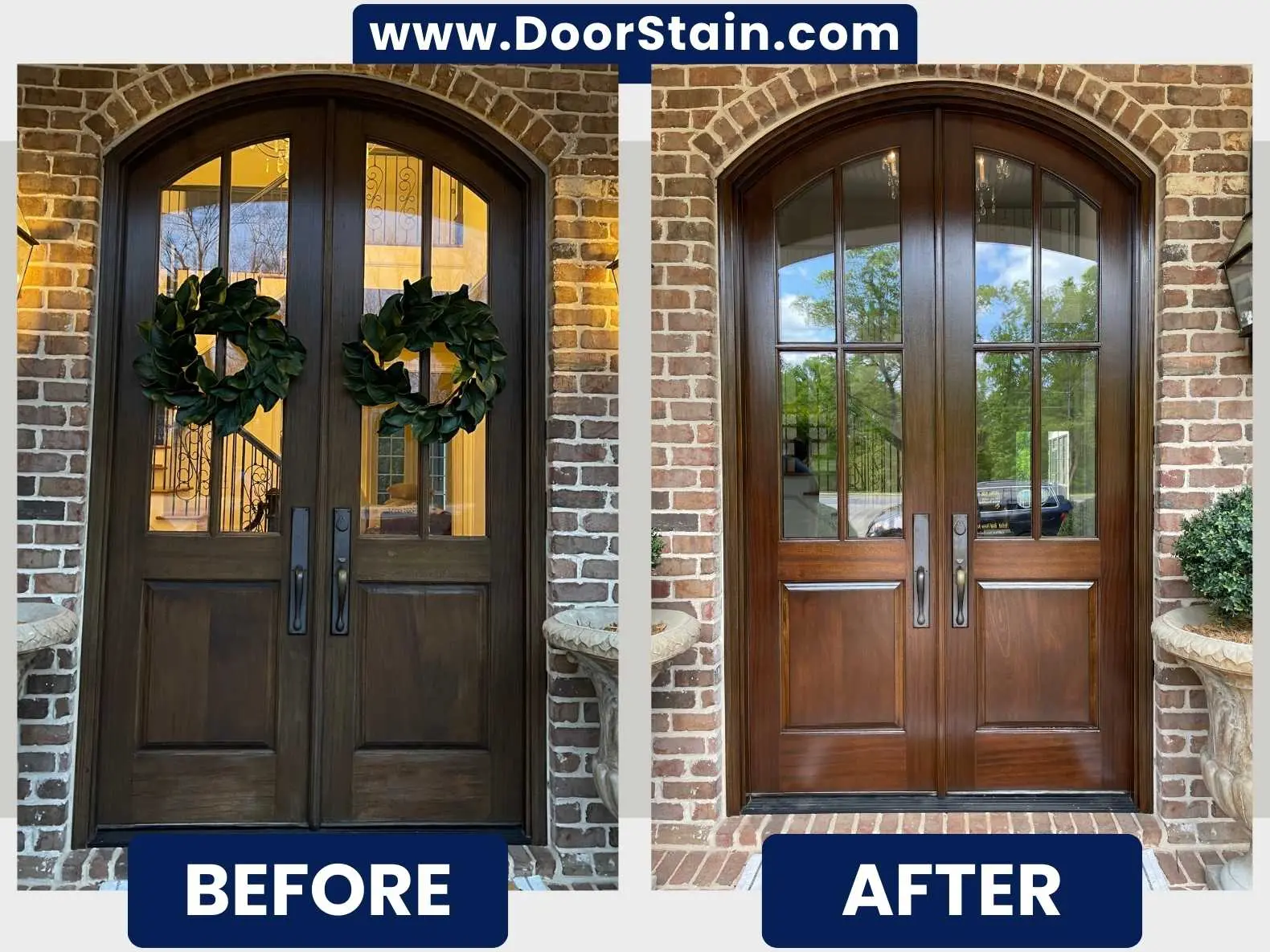 DoorStain Before After Double Door 118