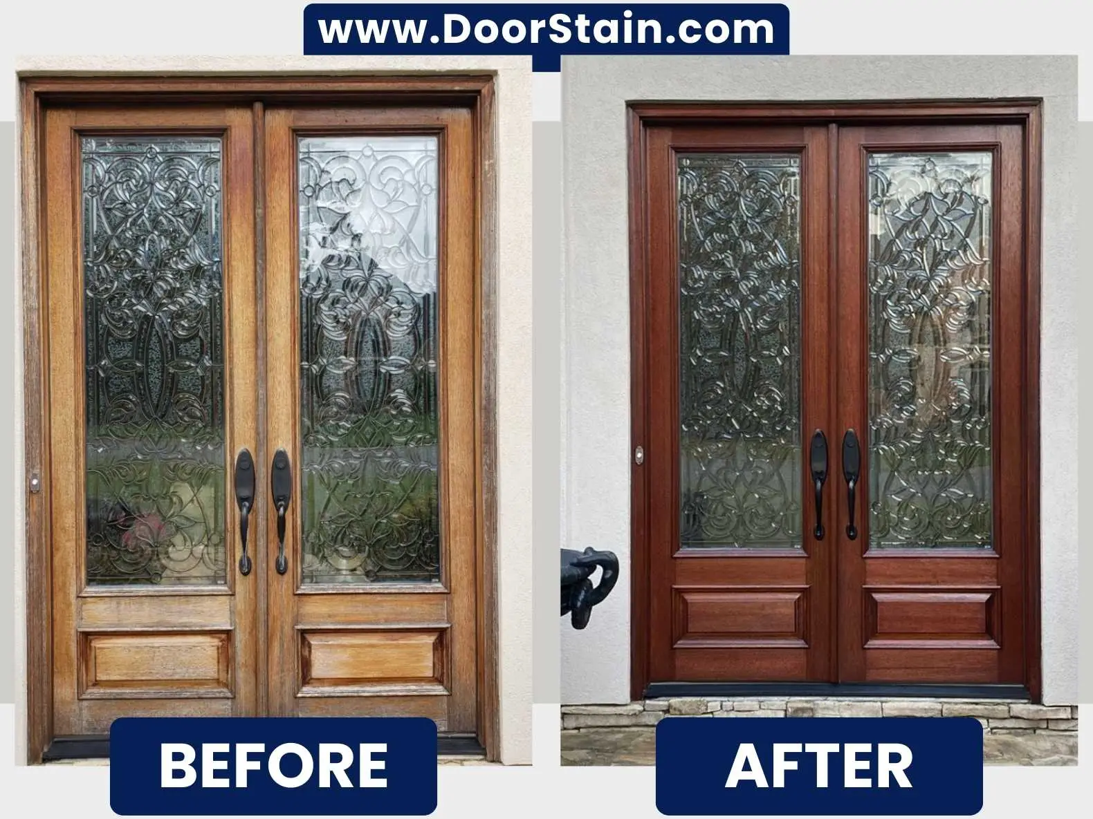 DoorStain Before After Double Door 119