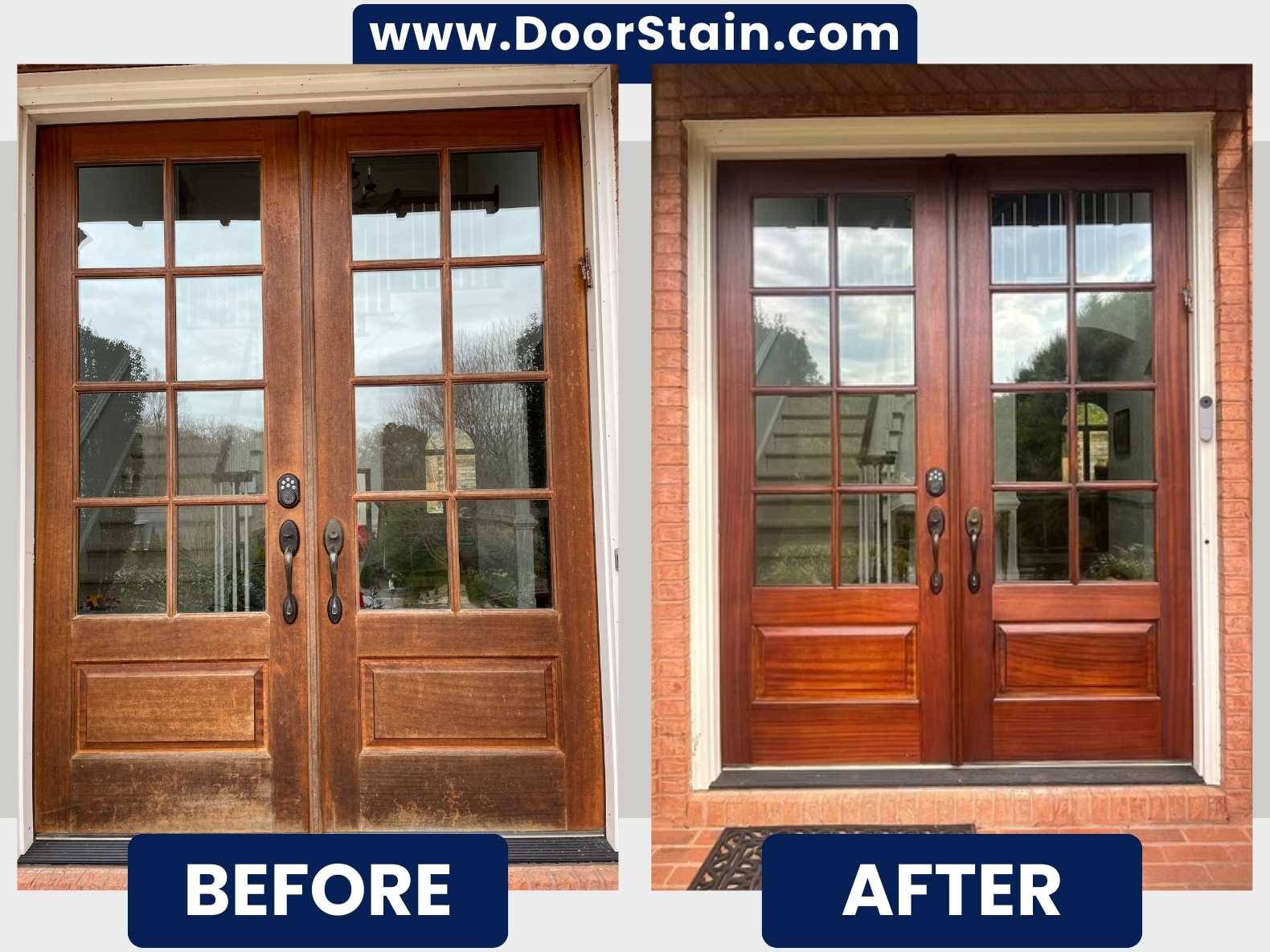 Door Refinishing Before and After