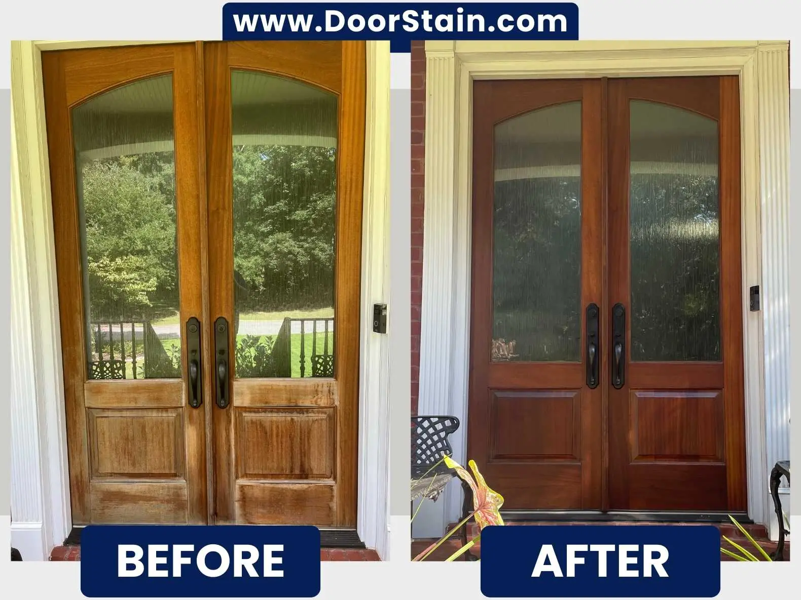 DoorStain Before After Double Door 121