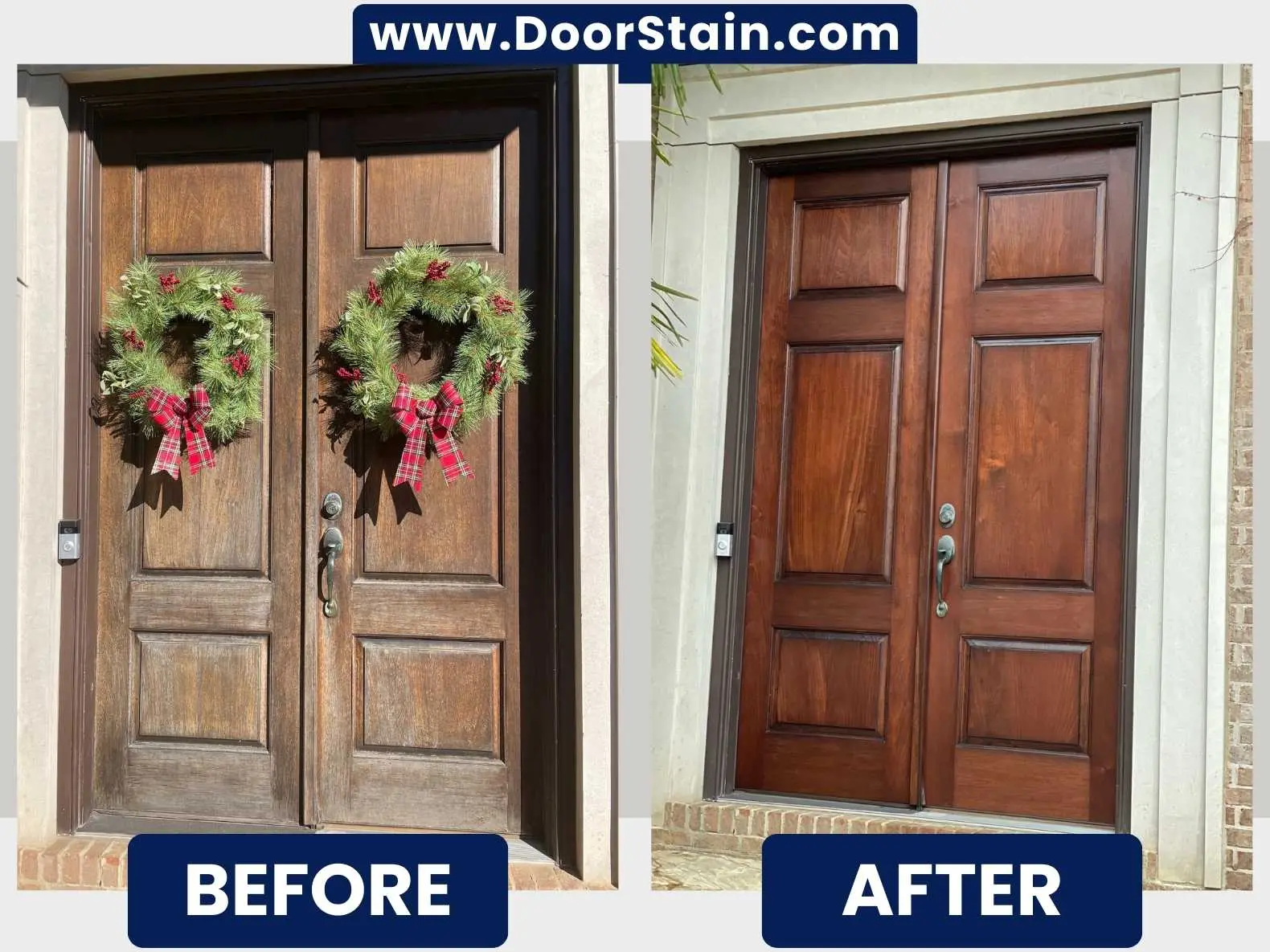 DoorStain Before After Double Door 122