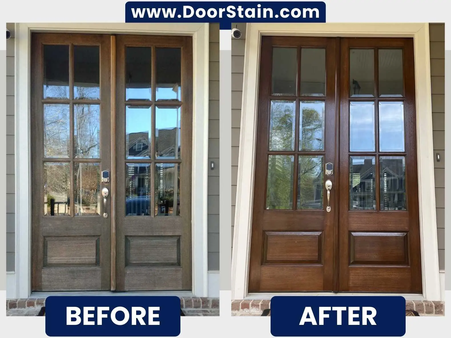 DoorStain Before After Double Door 125