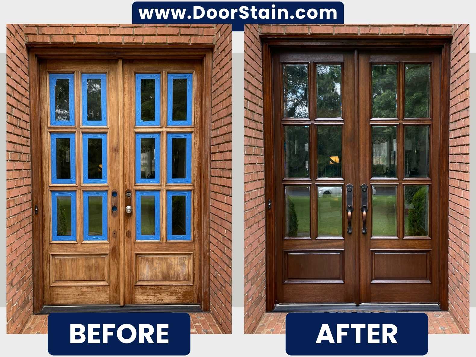 Door Refinishing Before and After