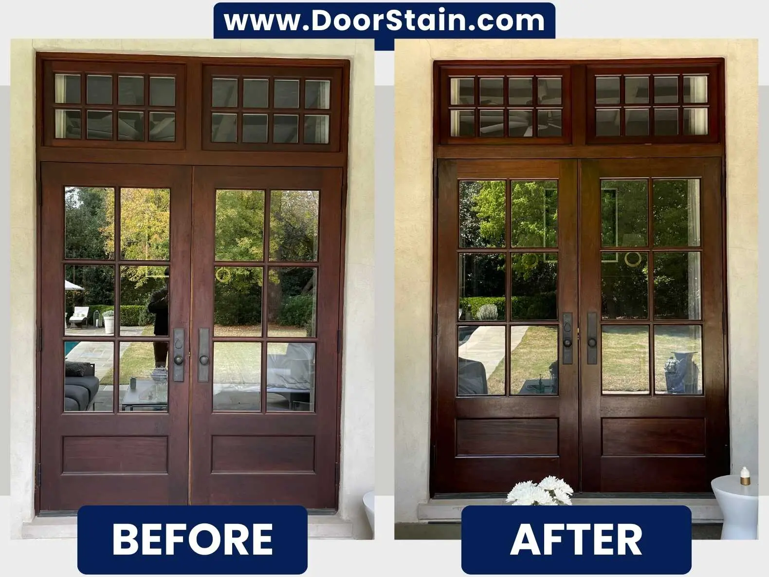 DoorStain Before After Double Door 127