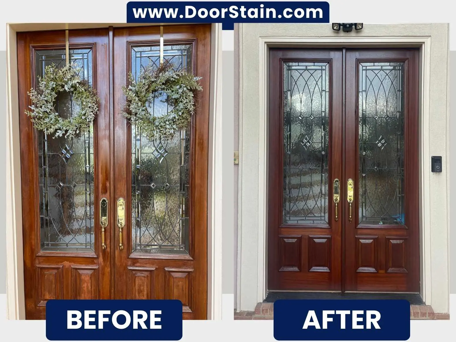 DoorStain Before After Double Door 128