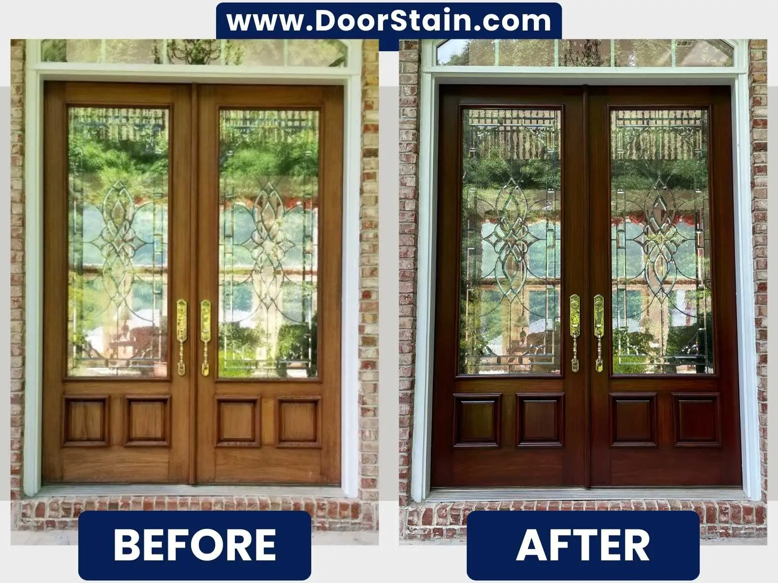 DoorStain Before After Double Door 129