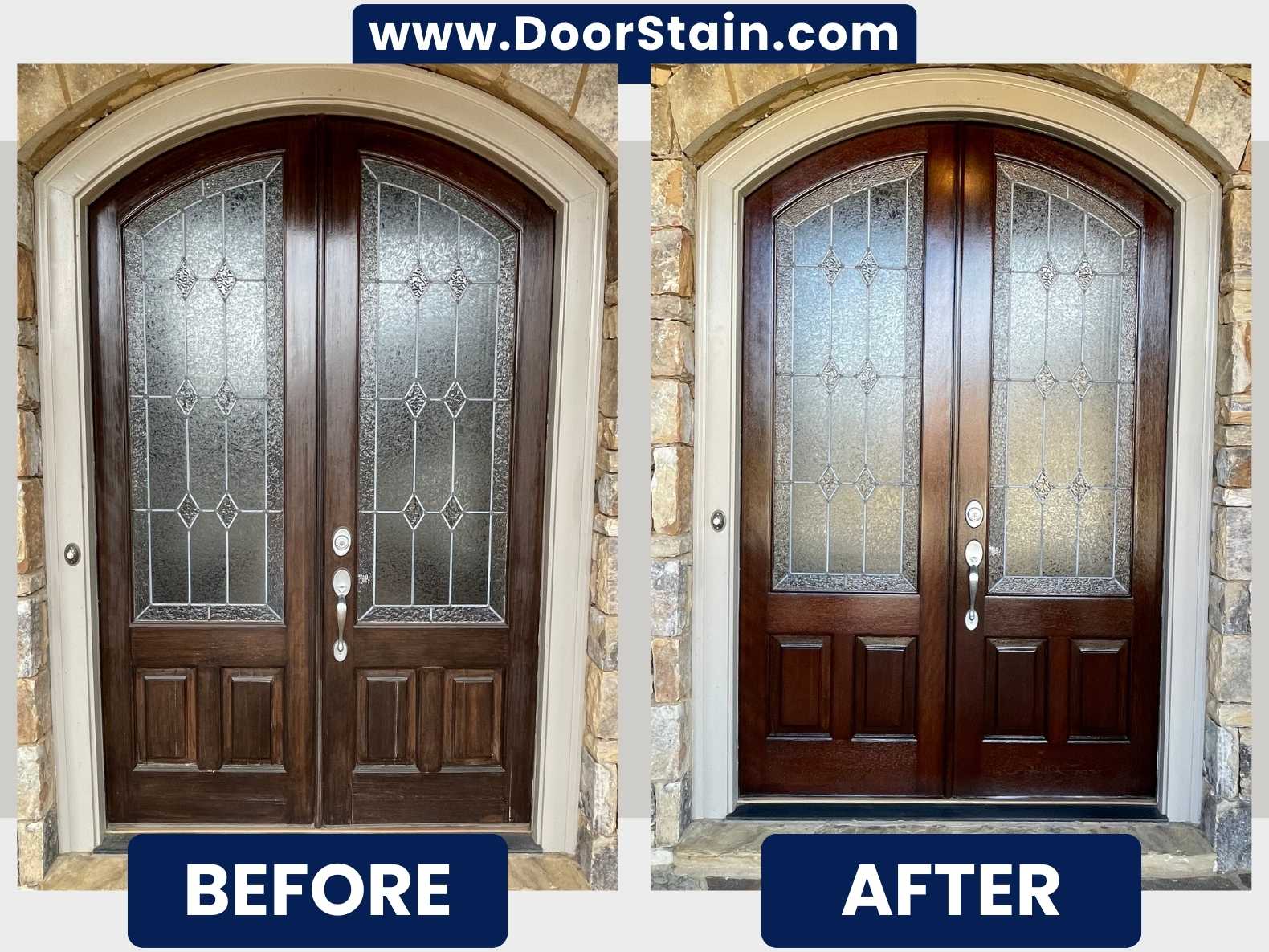 DoorStain Before After Double Door 131