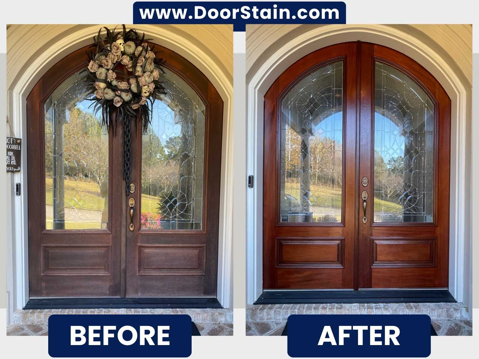 Door Refinishing Before and After