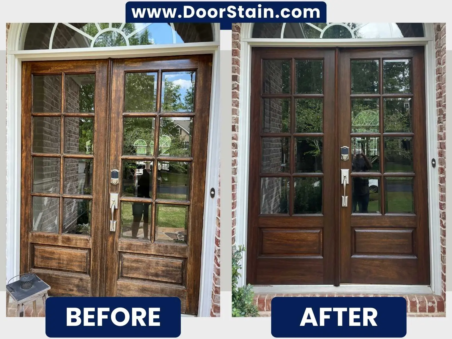 DoorStain Before After Double Door 136