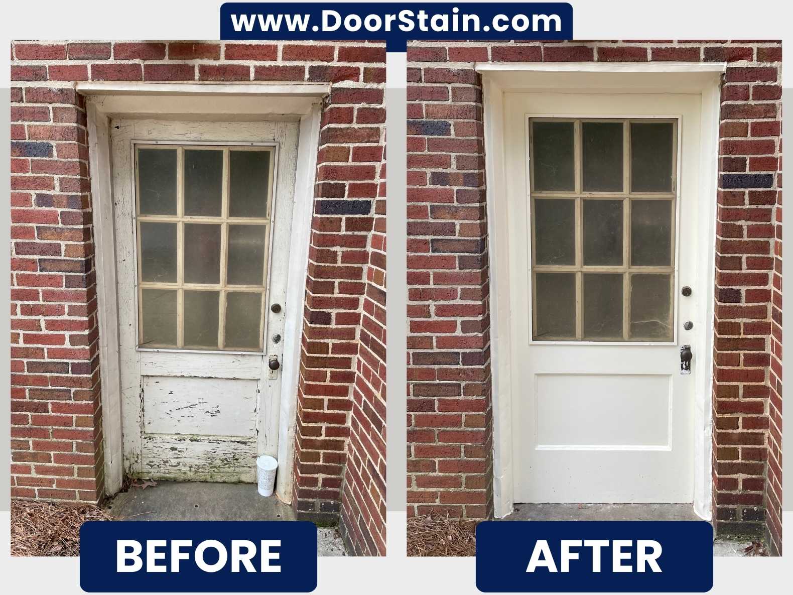 DoorStain Before After Single Door 101