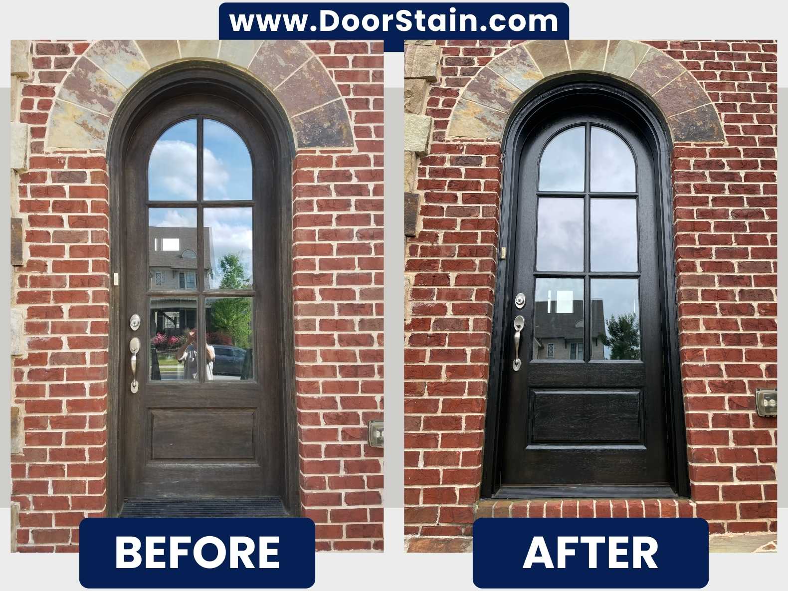 Door Refinishing Before and After