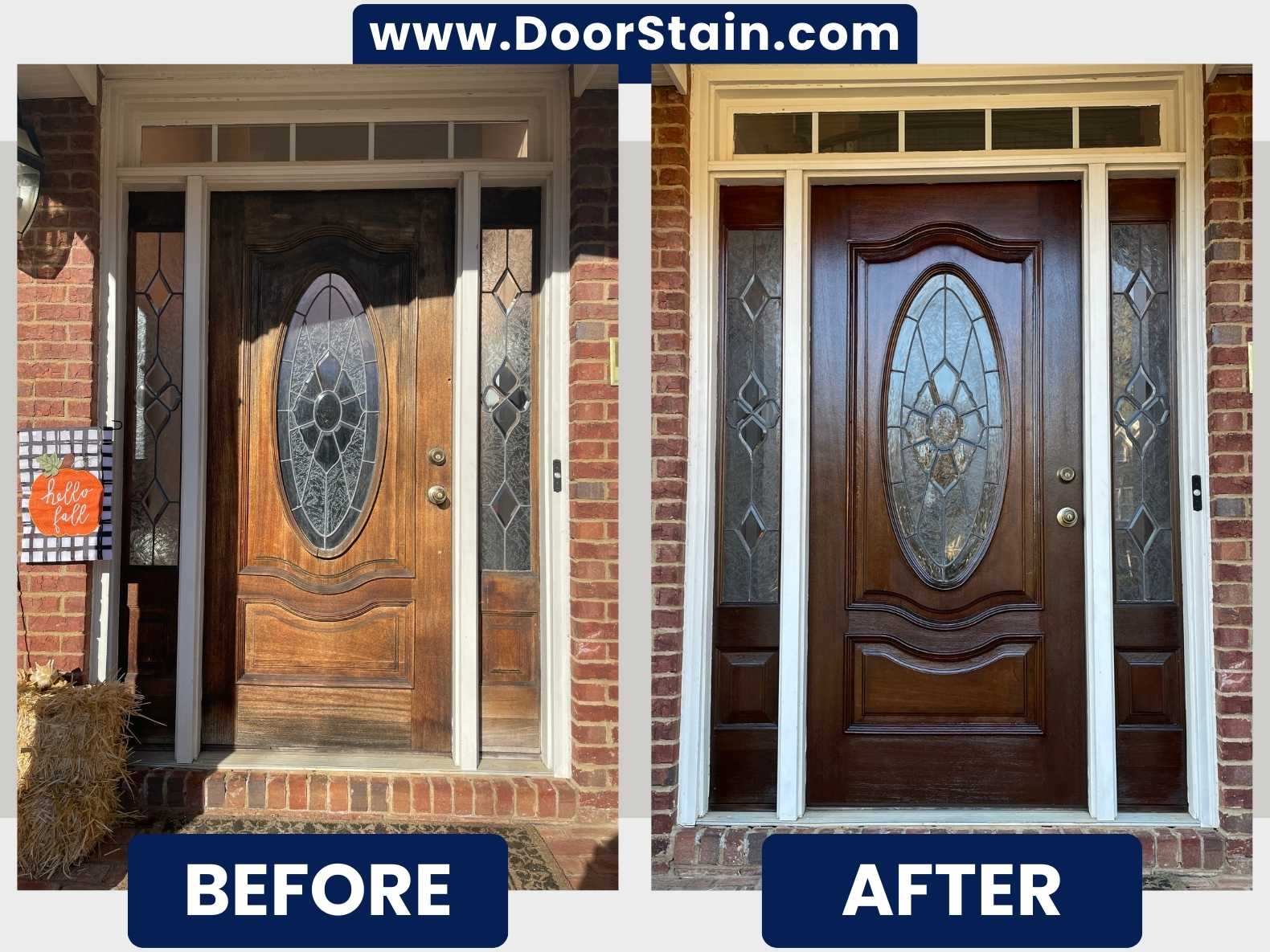 Door Refinishing Before and After