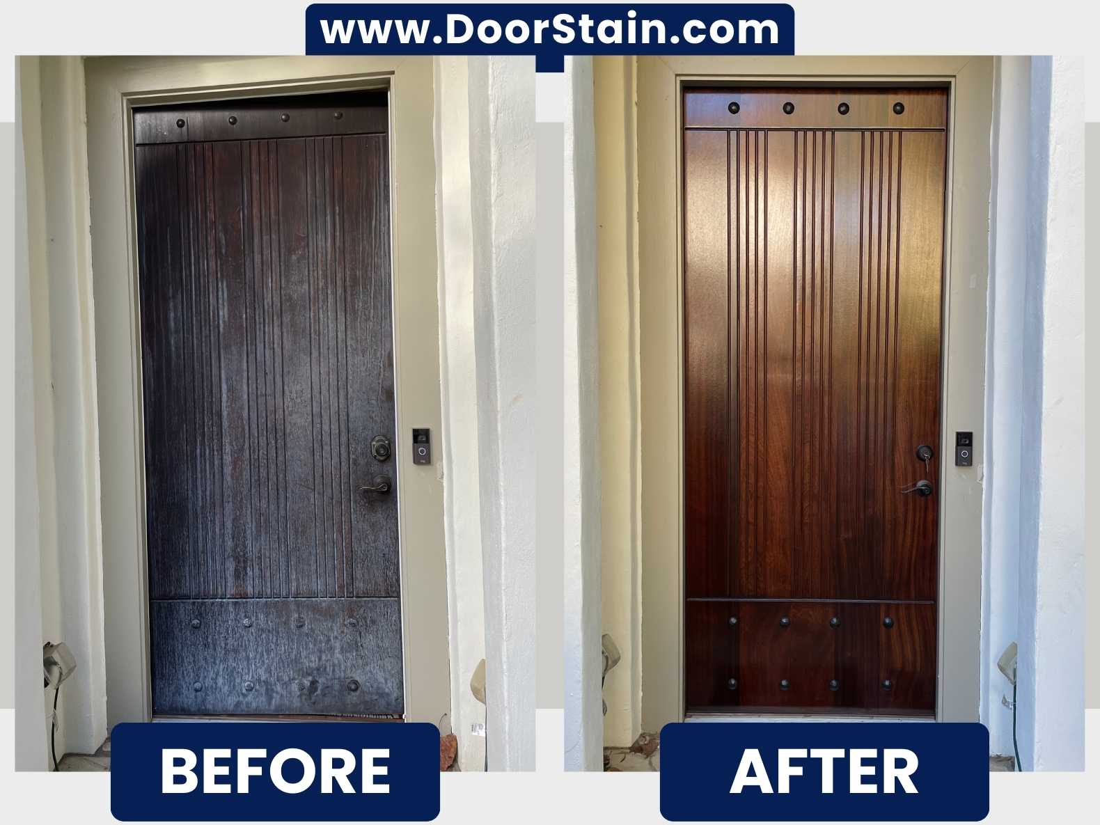 Door Refinishing Before and After