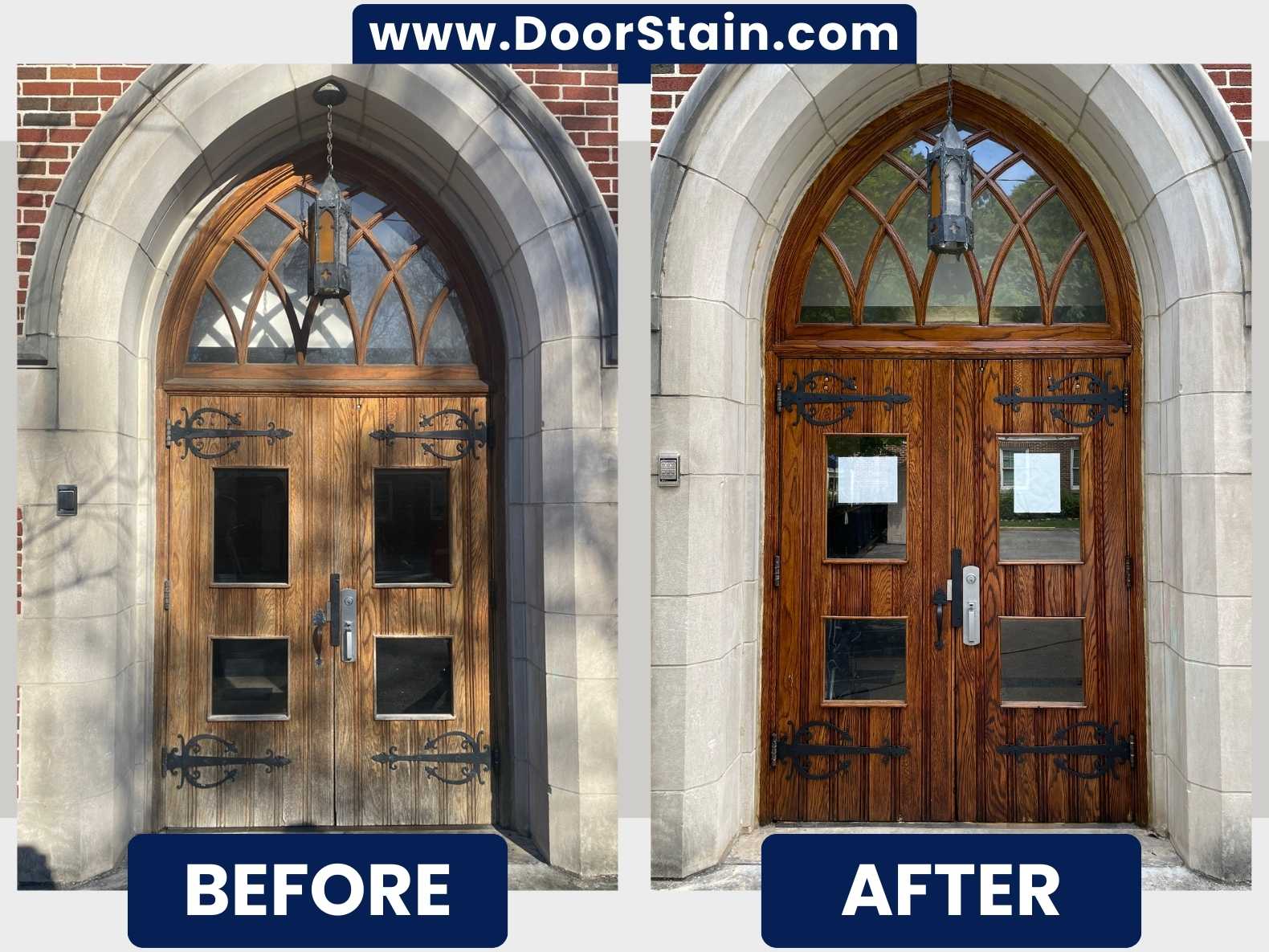 Door Refinishing Before and After