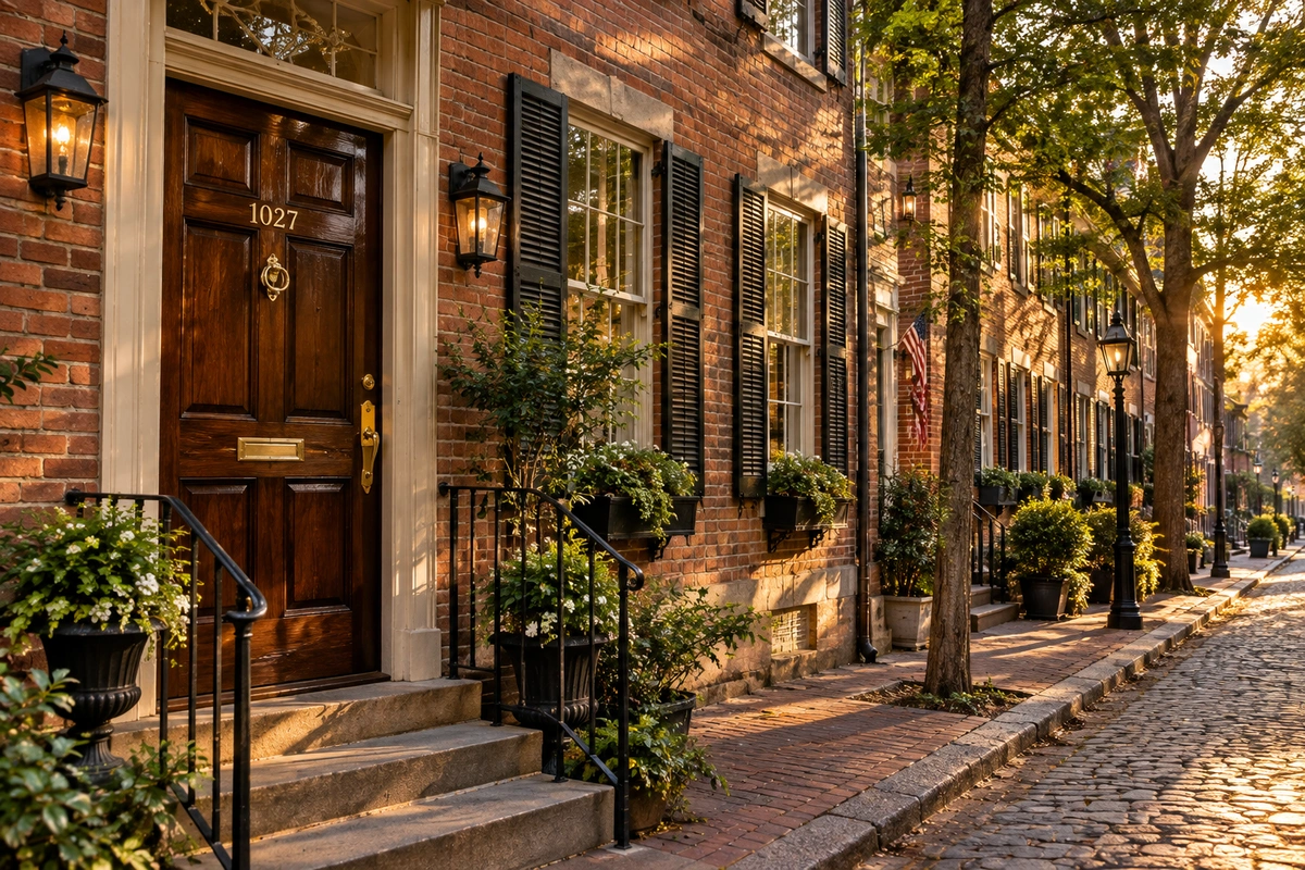 The Ultimate Guide to Door Refinishing in Washington DC, Virginia & Maryland 3 Refinished front door on a historic Georgetown rowhouse