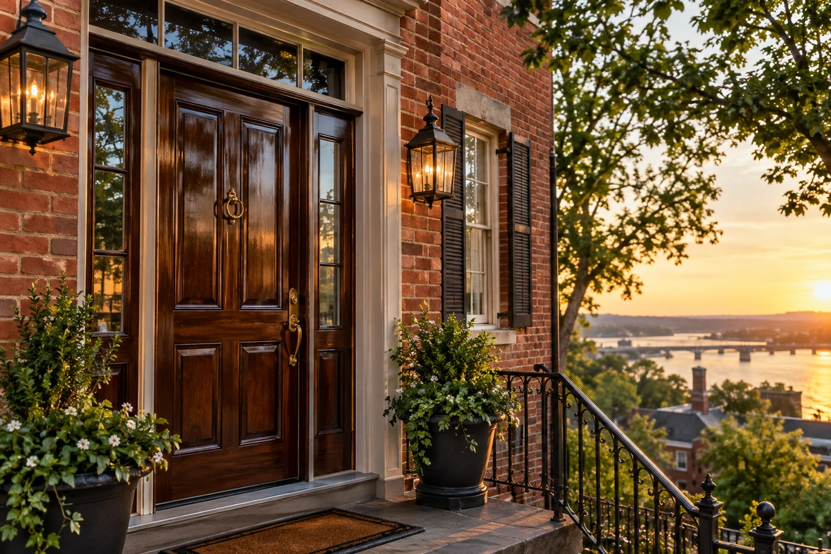 Door Refinishing Richmond, VA — Church Hill, The Fan District & Museum District 2 Door refinishing Richmond VA — refinished Federal-style front door in Church Hill